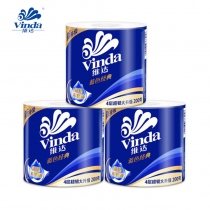 Vinda/維達藍色經典卷紙4層有芯卷紙180G/200G  V4028/V4073